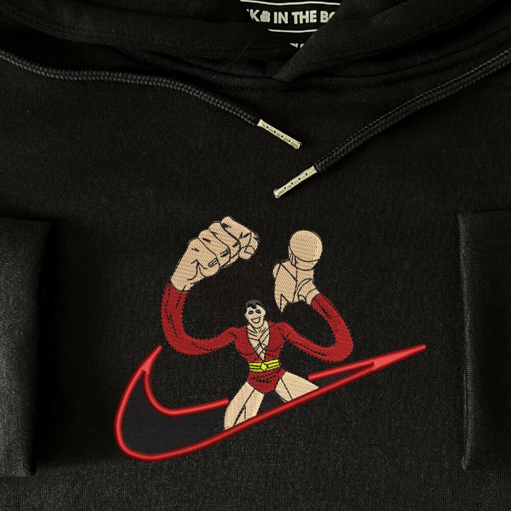 Plastic Man Embroidered Hoodie Black (4)
