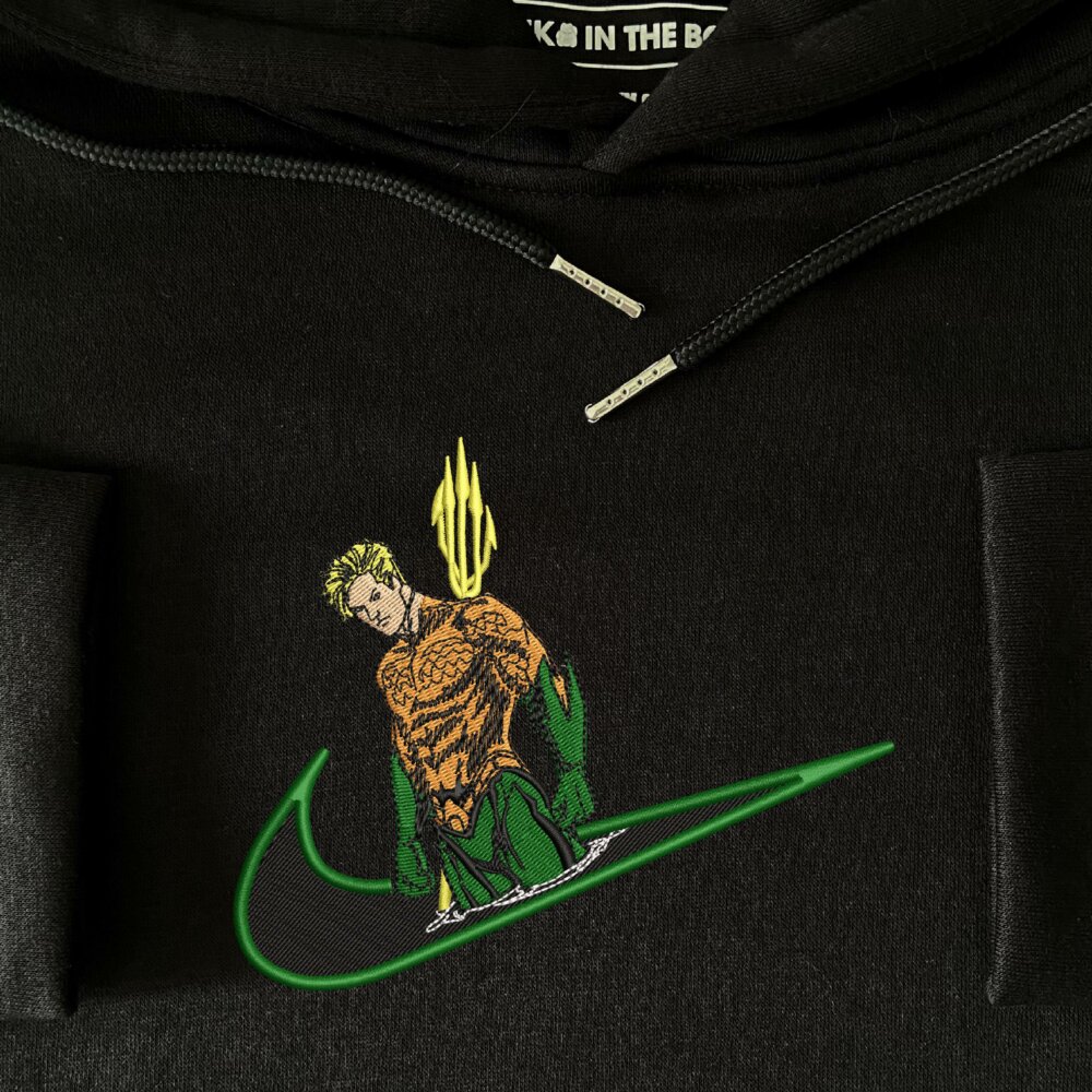 Sea King Embroidered Hoodie Black (4)