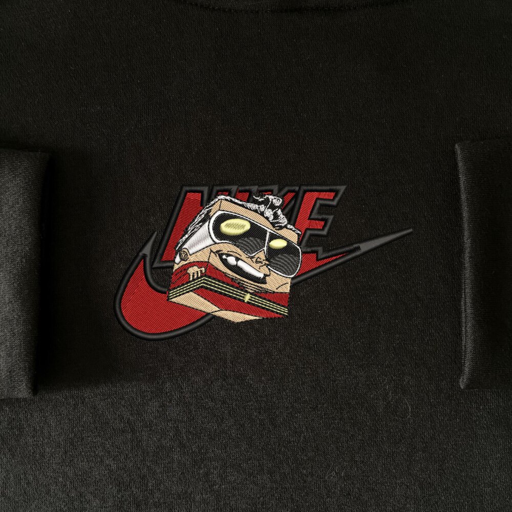 Stretchy Trickster Embroidered Hoodie Black (1)