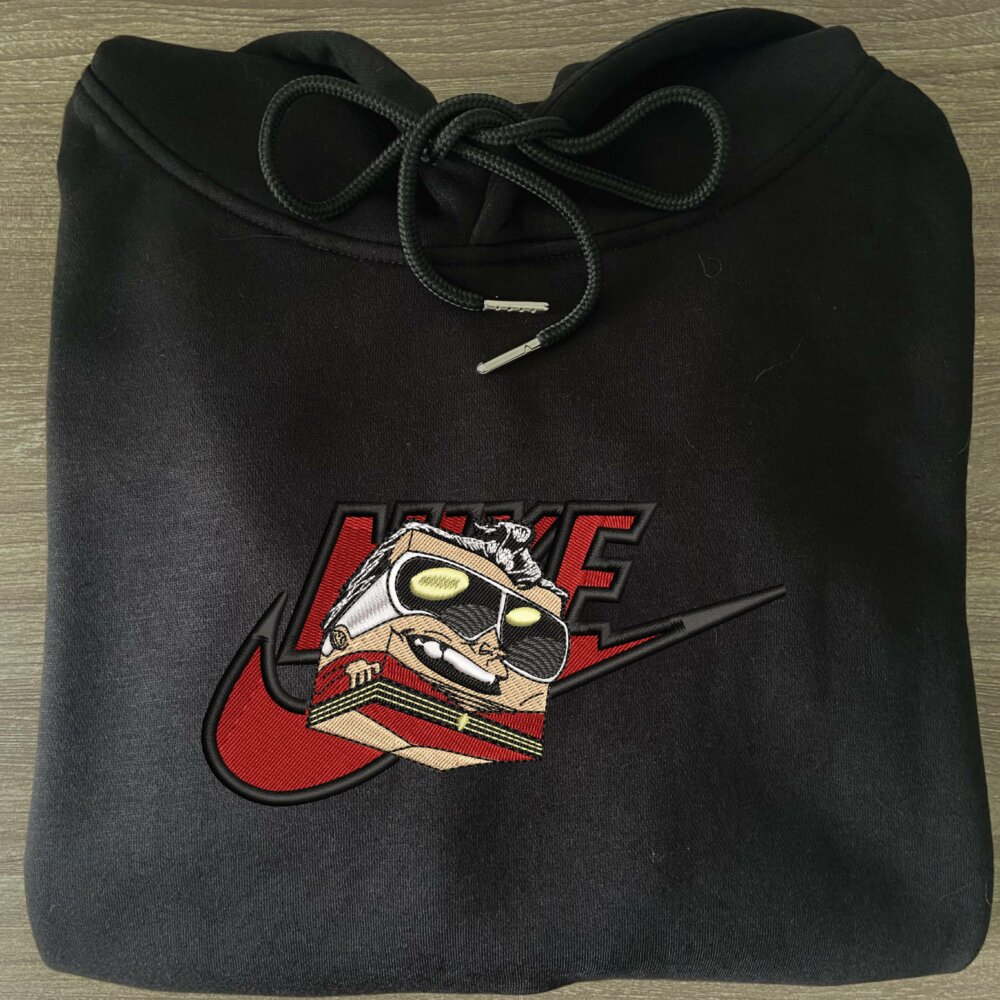 Stretchy Trickster Embroidered Hoodie Black (3)