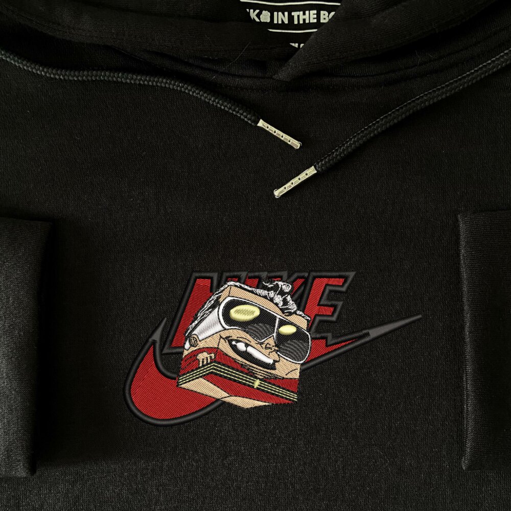 Stretchy Trickster Embroidered Hoodie Black (4)