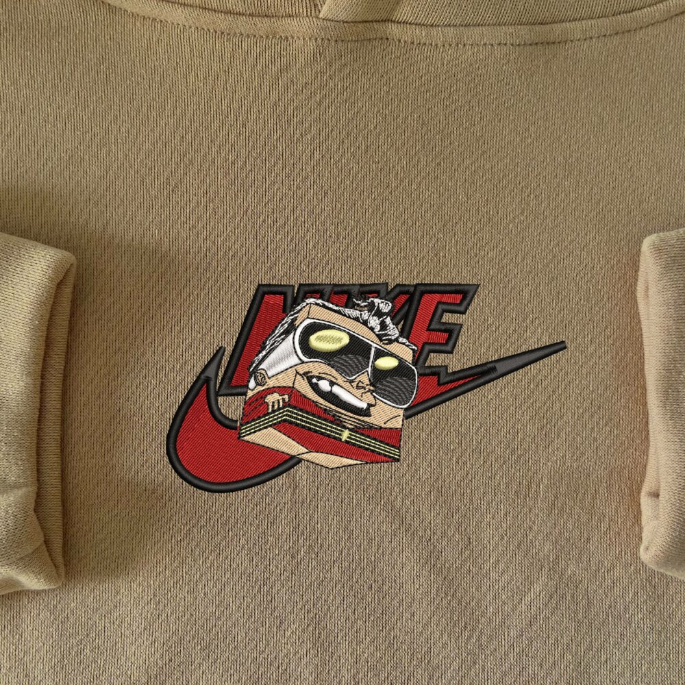 Stretchy Trickster Embroidered Hoodie Sand (1)