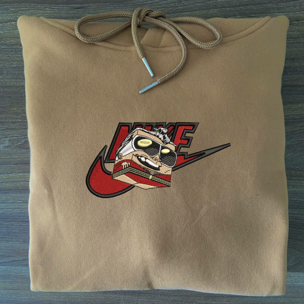 Stretchy Trickster Embroidered Hoodie Sand (3)