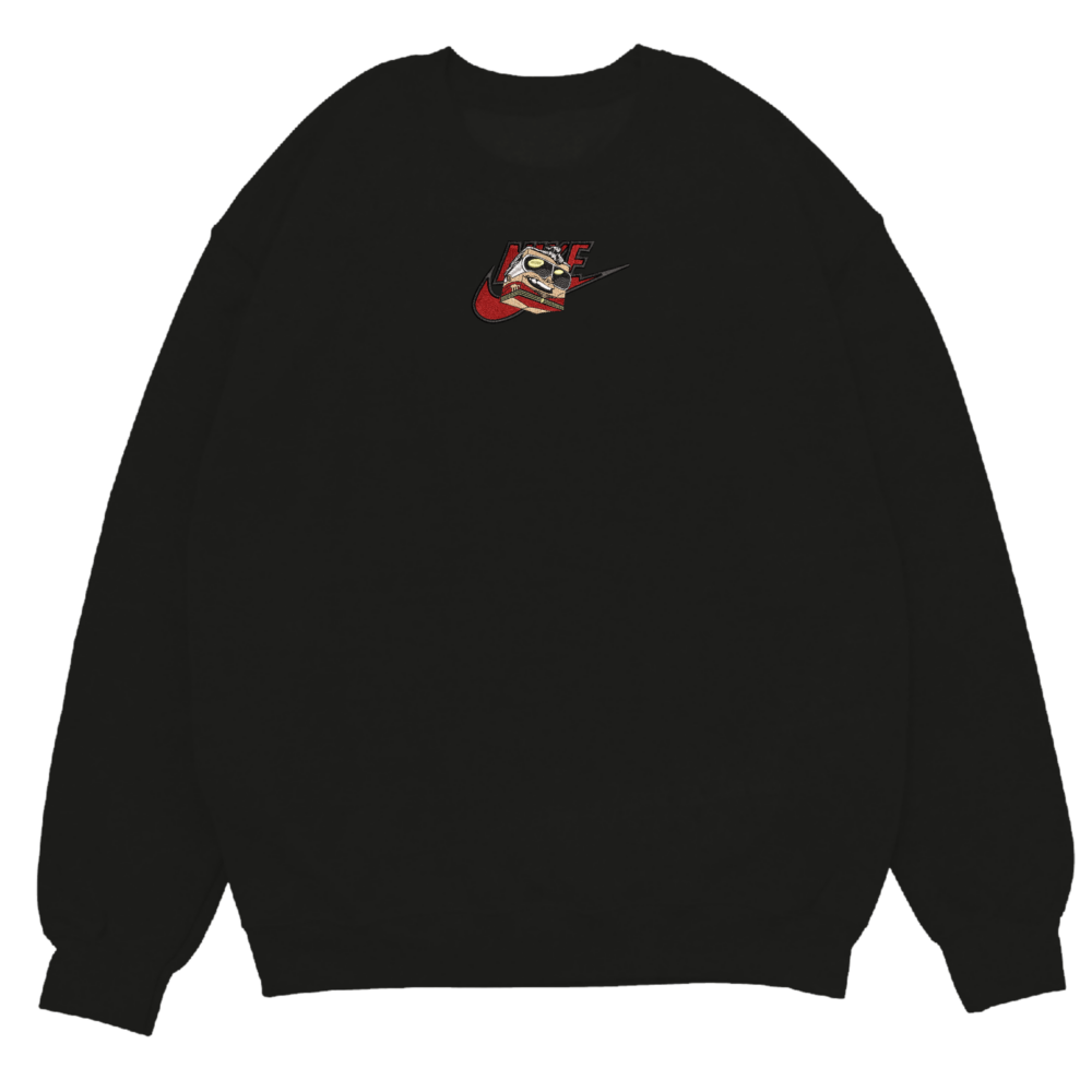 Stretchy Trickster Embroidered Sweatshirt Black