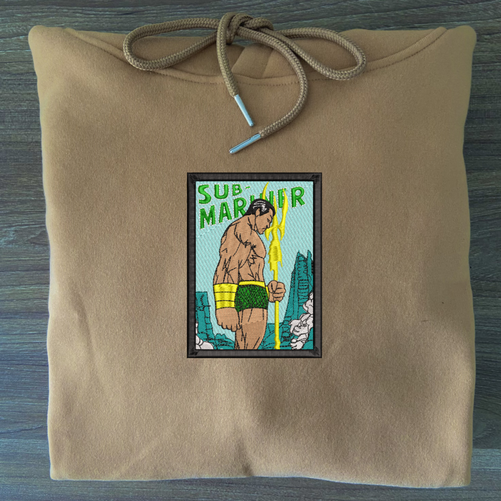 Sub-Mariner Art Embroidered Hoodie 19 Sub Mariner Art Embroidered Hoodie Sand (3)