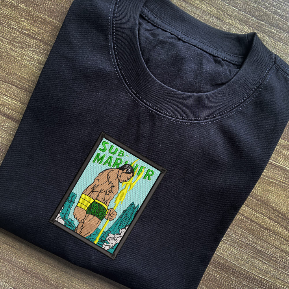 Sub-Mariner Art Embroidered T-shirt 5 Sub Mariner Art Embroidered T shirt (1)