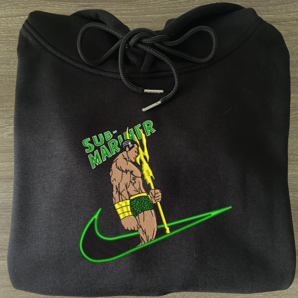 Sub-Mariner Embroidered Hoodie 13 Sub Mariner Embroidered Hoodie Black (3)