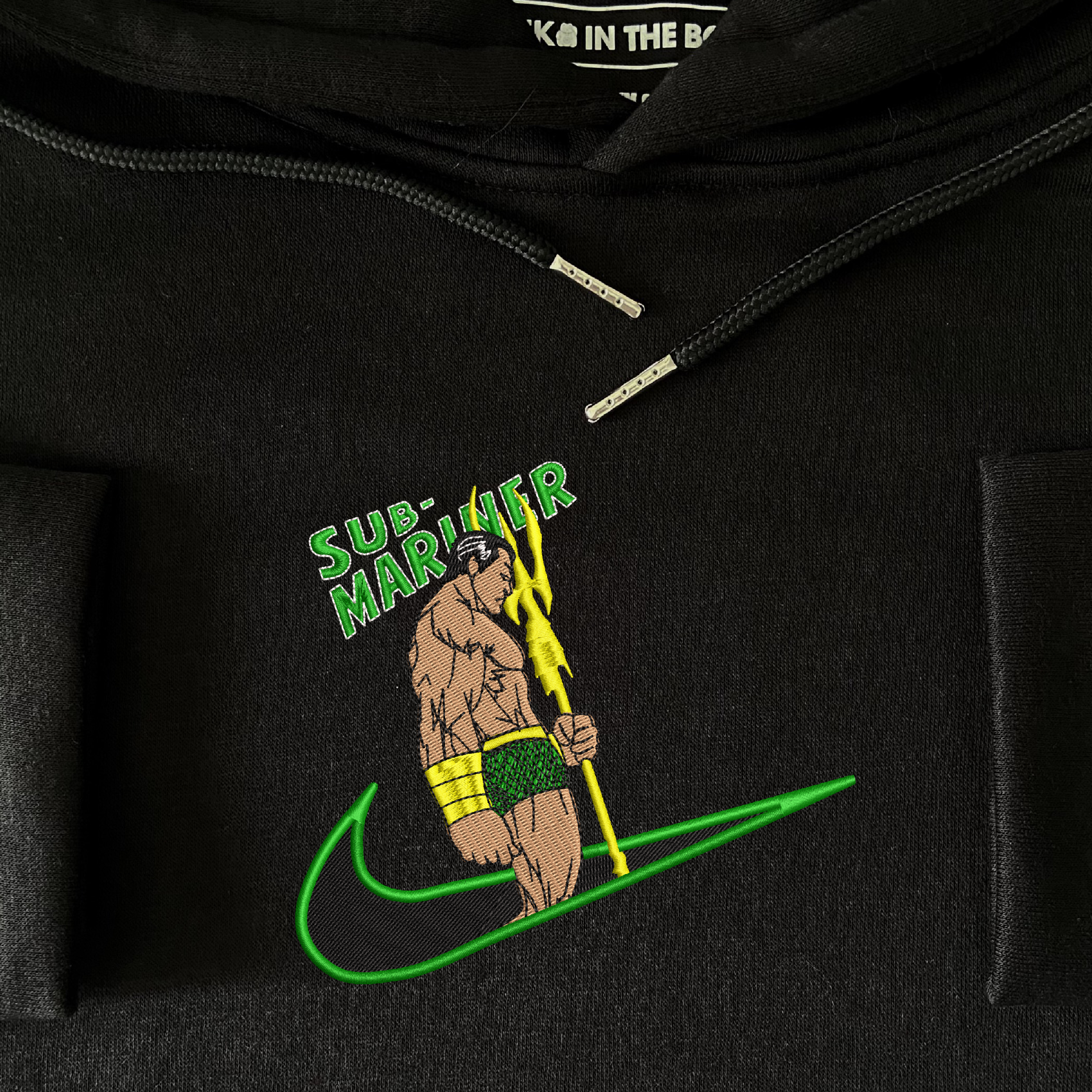 Sub-Mariner Embroidered Hoodie 1 Sub Mariner Embroidered Hoodie Black (4)