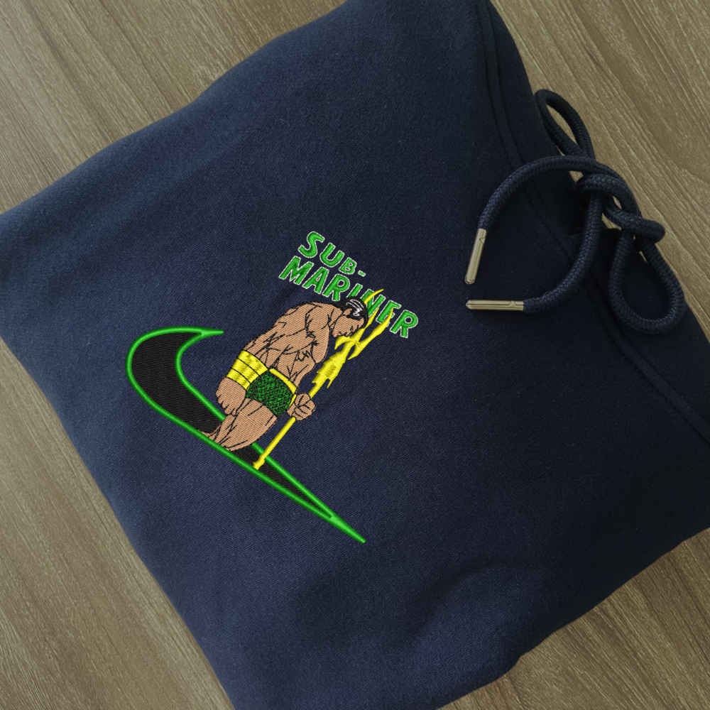 Sub-Mariner Embroidered Hoodie 15 Sub Mariner Embroidered Hoodie Navy (2)