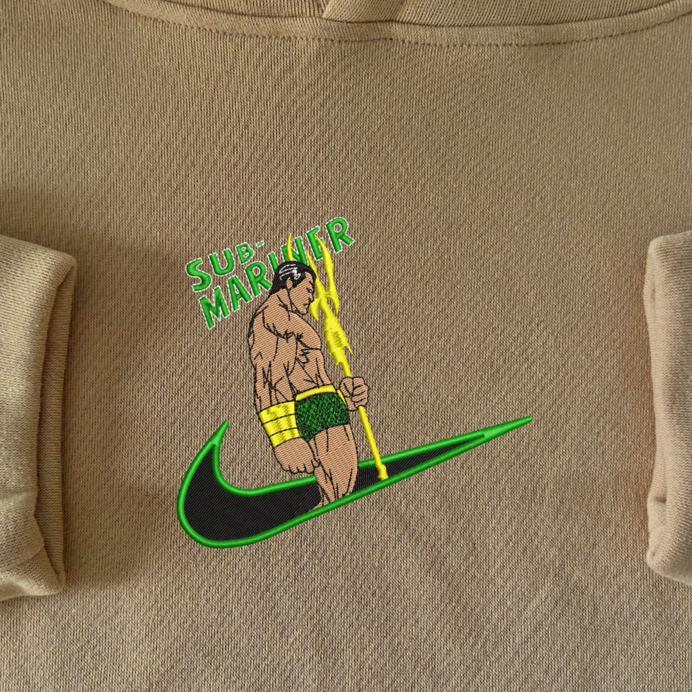 Sub-Mariner Embroidered Hoodie 17 Sub Mariner Embroidered Hoodie Sand (1)