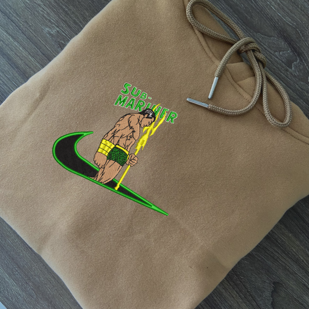 Sub-Mariner Embroidered Hoodie 18 Sub Mariner Embroidered Hoodie Sand (2)