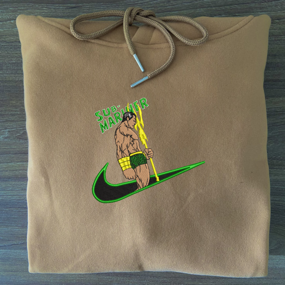 Sub-Mariner Embroidered Hoodie 19 Sub Mariner Embroidered Hoodie Sand (3)