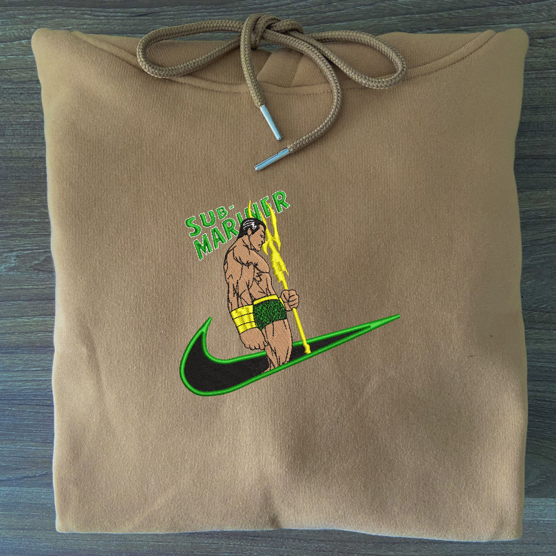 Sub-Mariner Embroidered Hoodie 10 Sub Mariner Embroidered Hoodie Sand (3)
