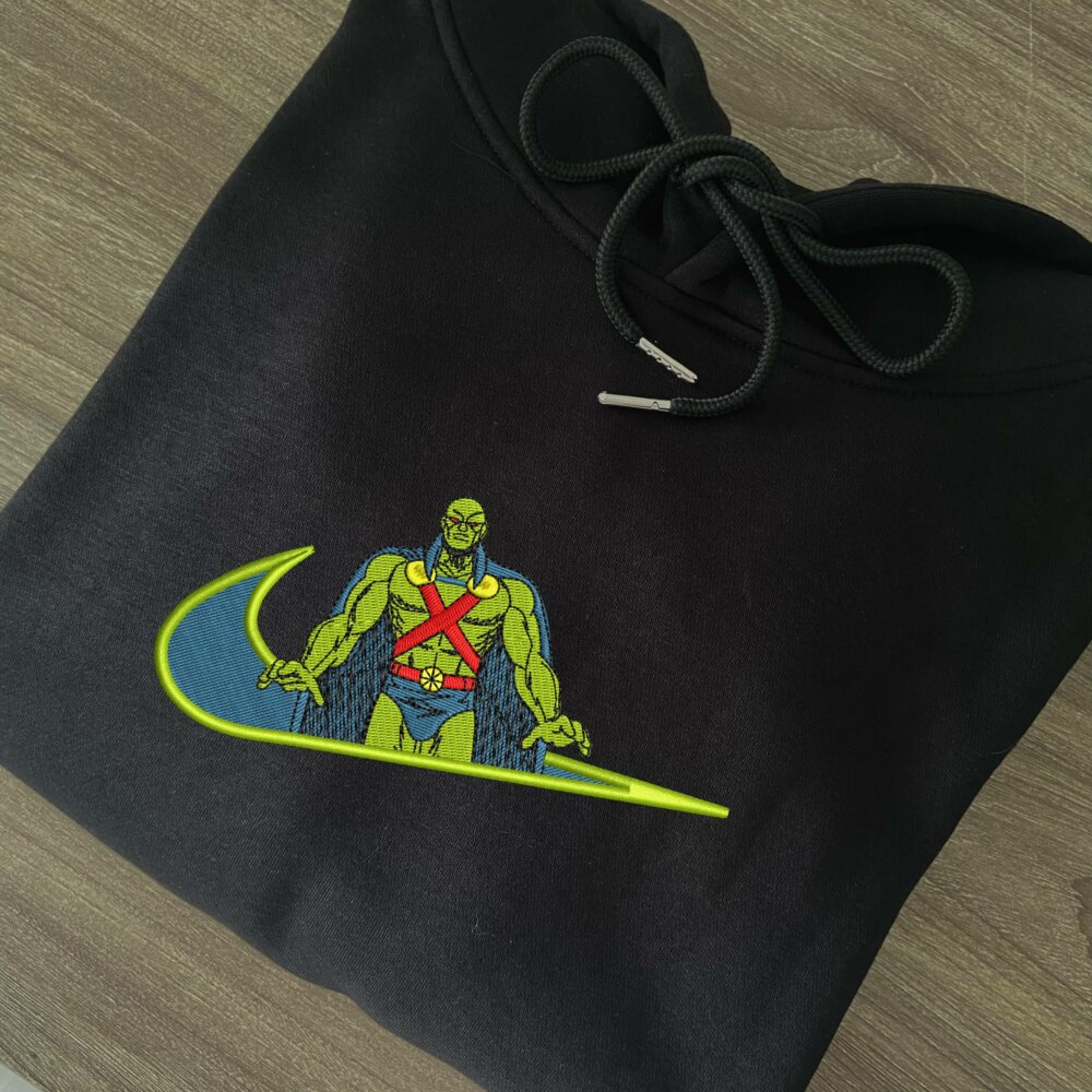 Telepathic Guardian Embroidered Hoodie Black (2)