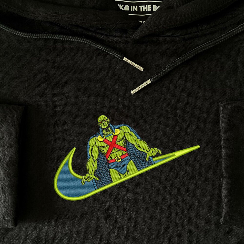 Telepathic Guardian Embroidered Hoodie Black (4)