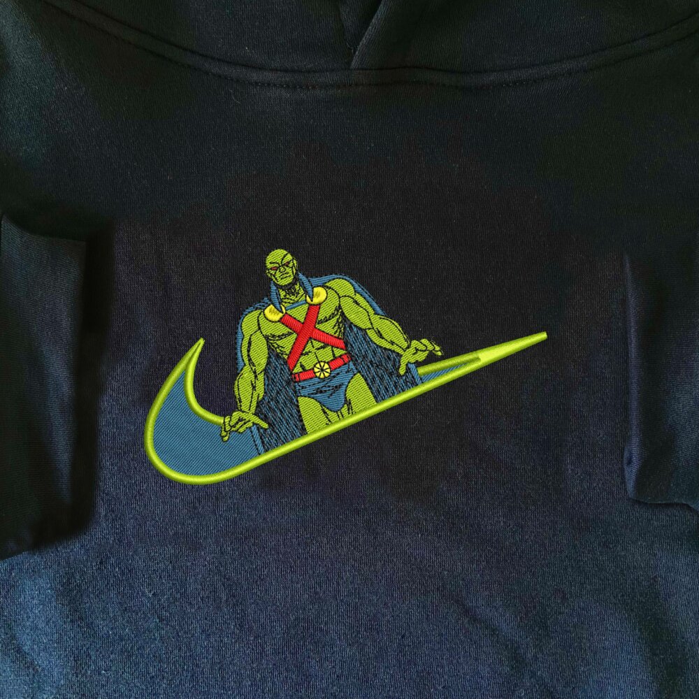 Telepathic Guardian Embroidered Hoodie Navy (1)