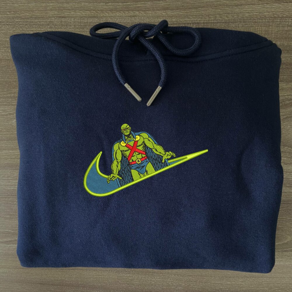 Telepathic Guardian Embroidered Hoodie Navy (3)