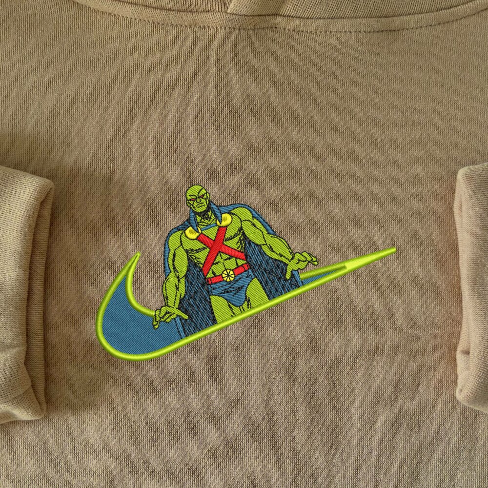 Telepathic Guardian Embroidered Hoodie Sand (1)