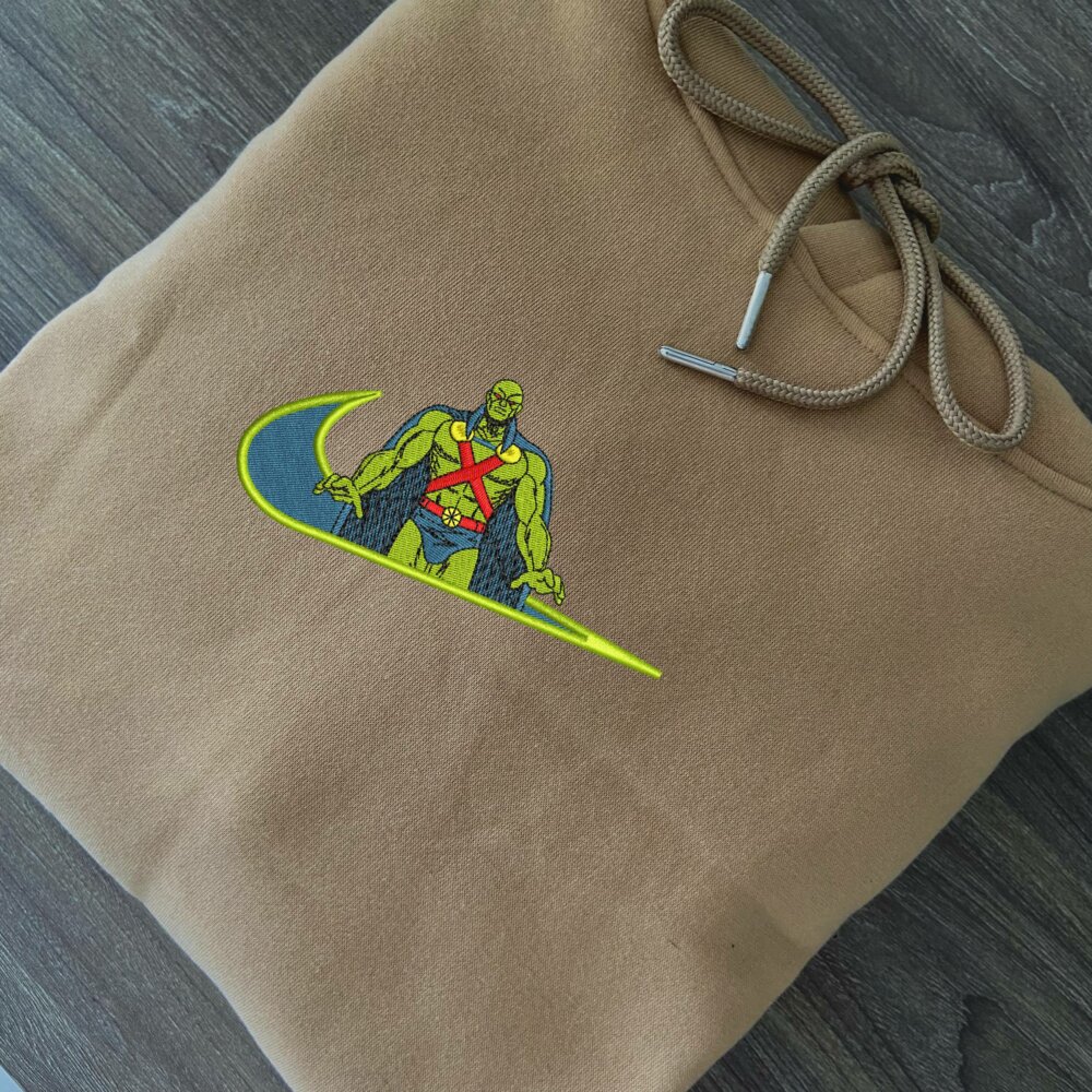 Telepathic Guardian Embroidered Hoodie Sand (3)