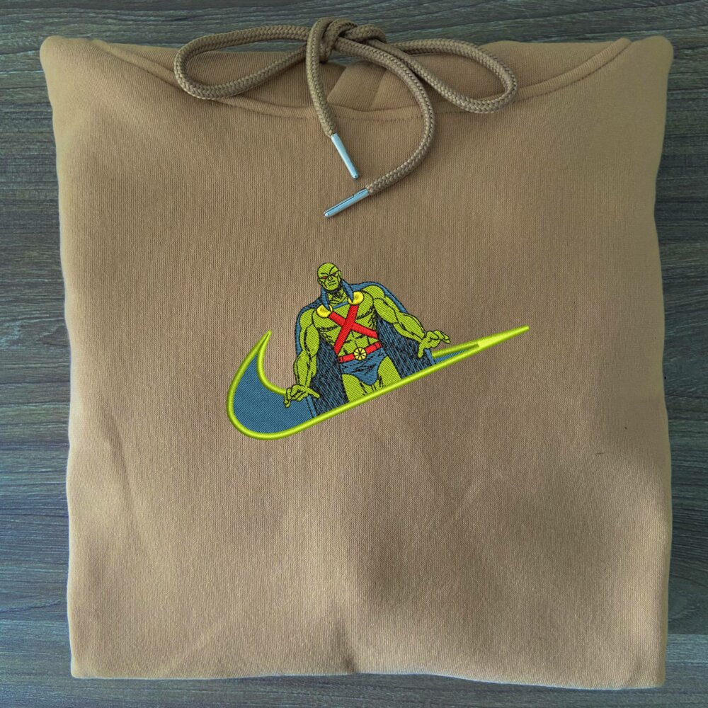 Telepathic Guardian Embroidered Hoodie Sand (4)