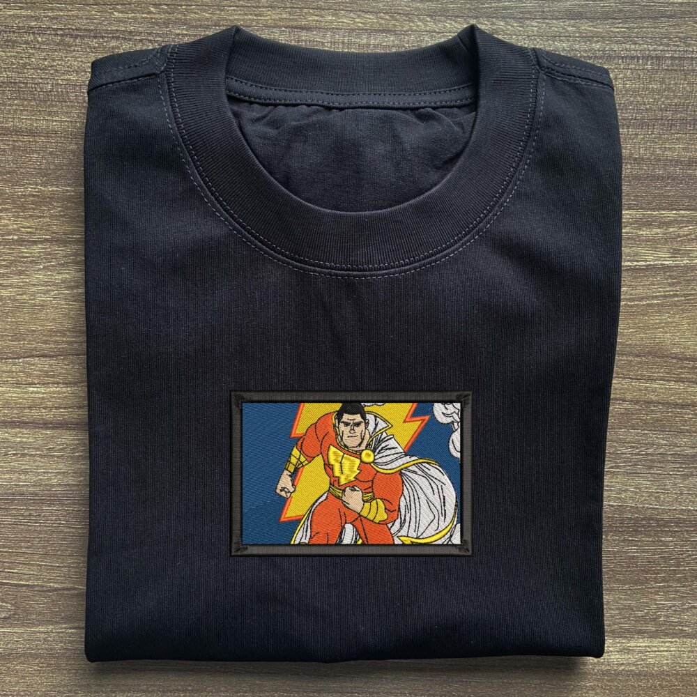Thunder Hero Art Embroidered T shirt (2)