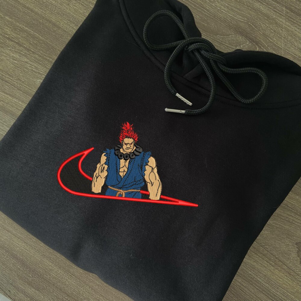 Akuma Embroidered Hoodie Black (2)