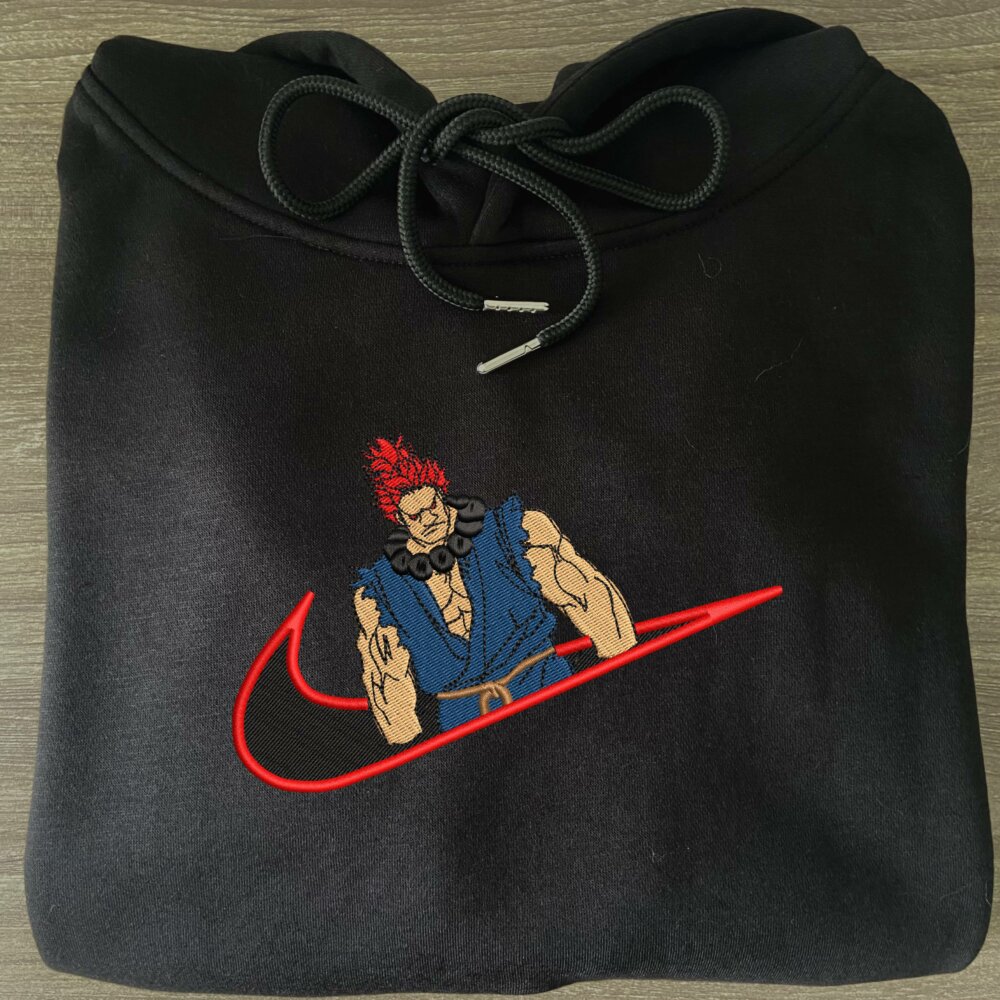 Akuma Embroidered Hoodie Black (3)