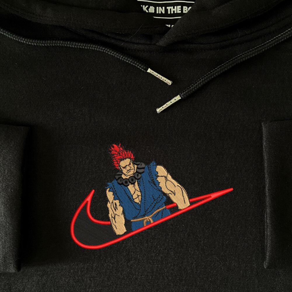 Akuma Embroidered Hoodie Black (4)