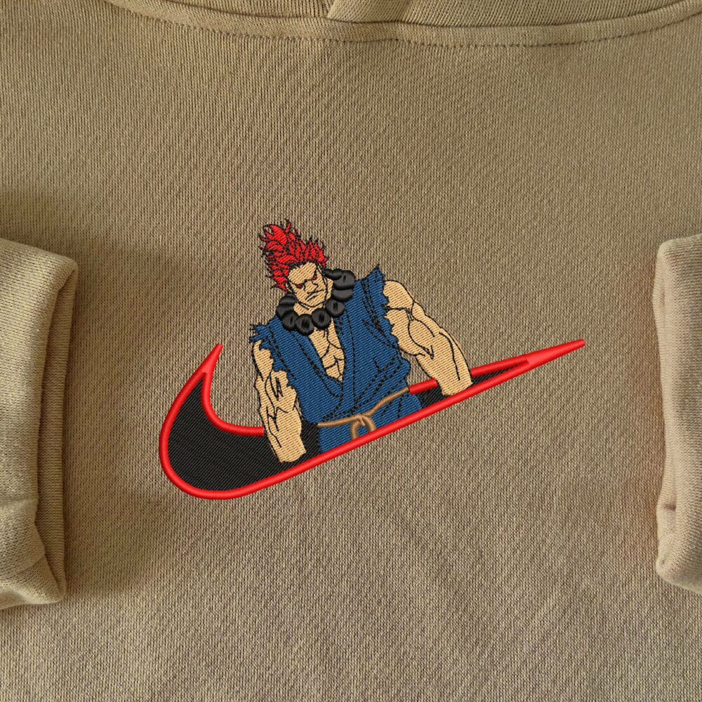 Akuma Embroidered Hoodie Sand (1)