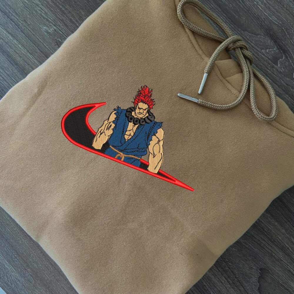 Akuma Embroidered Hoodie Sand (2)