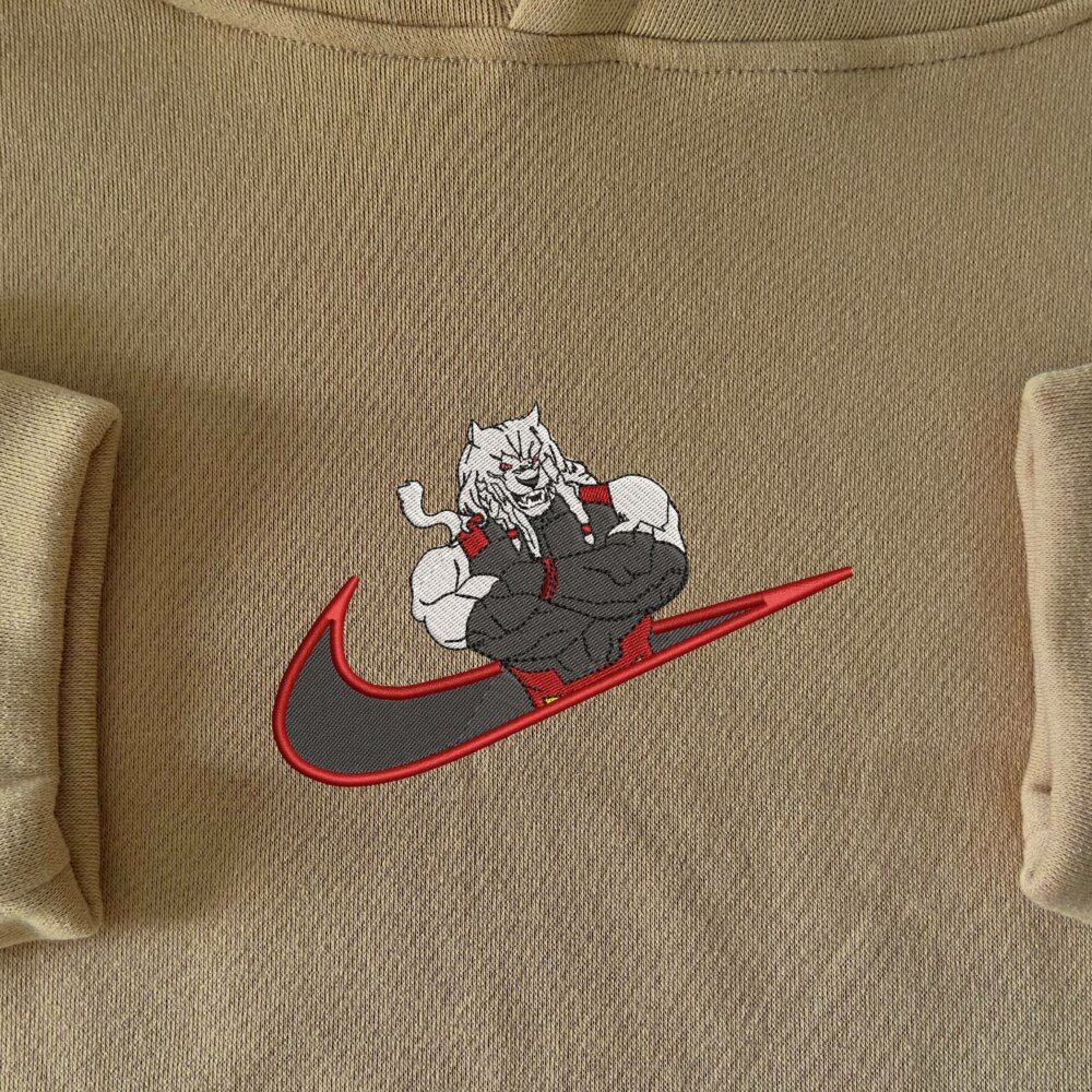 Battle Beast Embroidered Hoodie Sand (1)