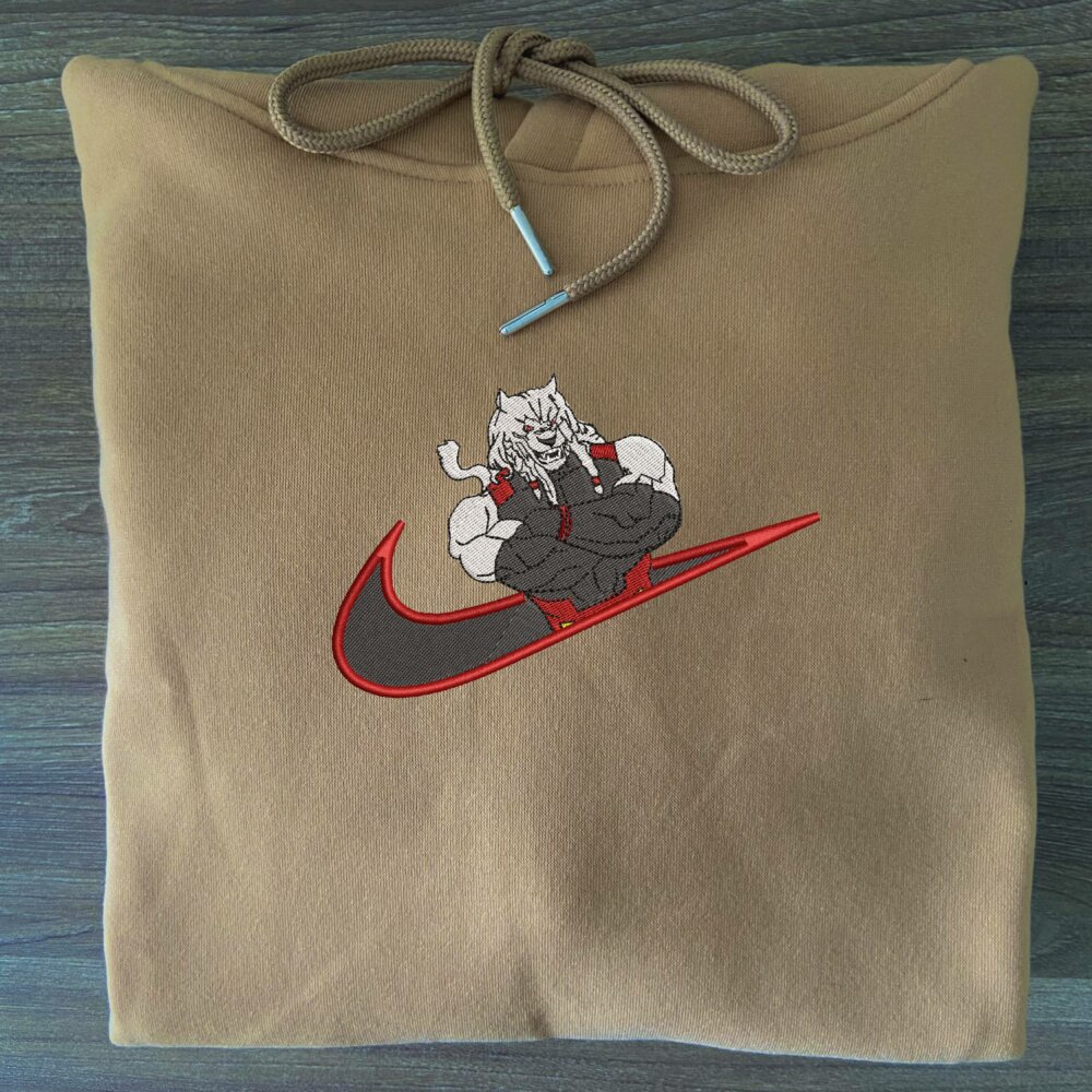 Battle Beast Embroidered Hoodie Sand (3)