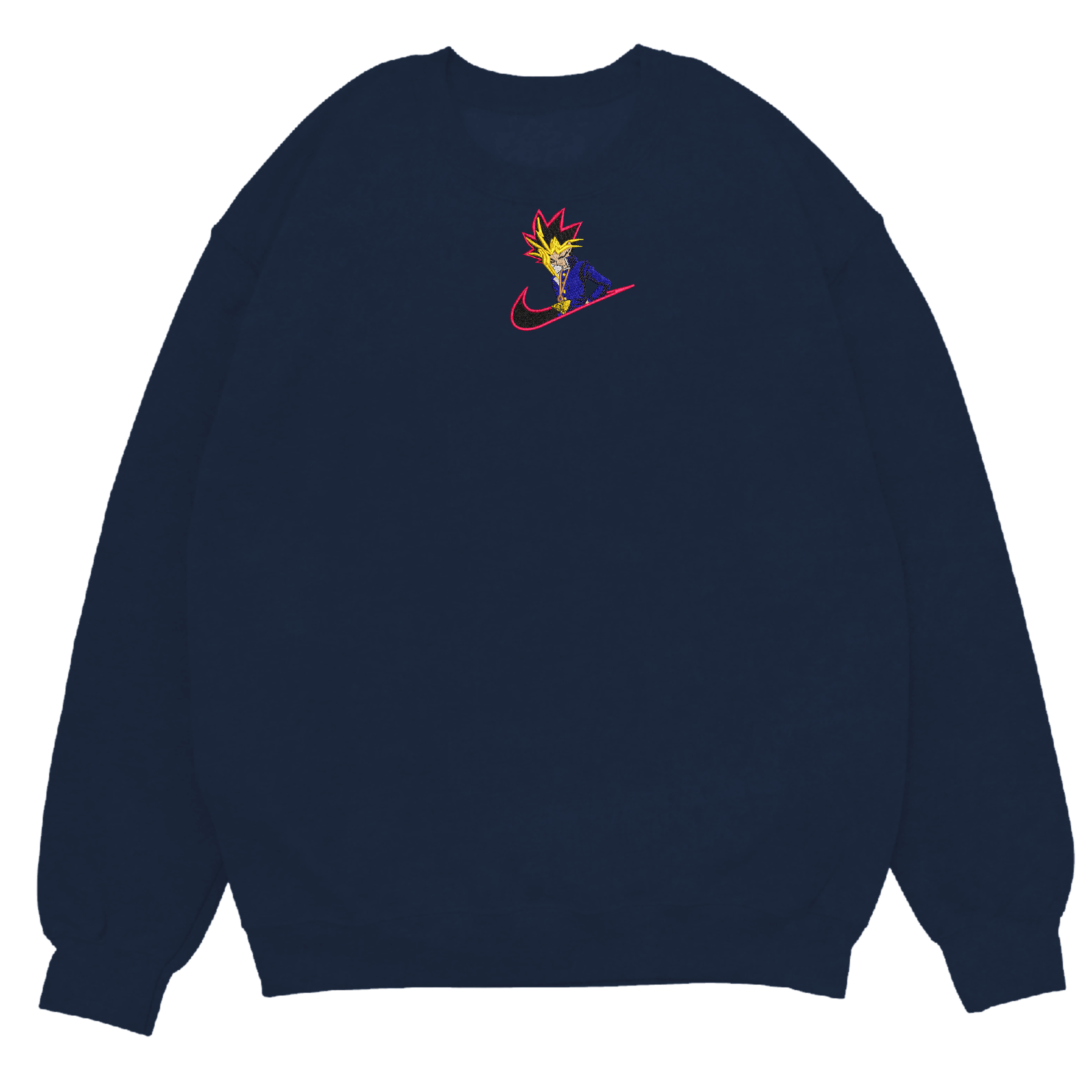 Card Champion Embroidered Crewneck Sweatshirt 3 Card Champion Embroidered Sweatshirt Navy