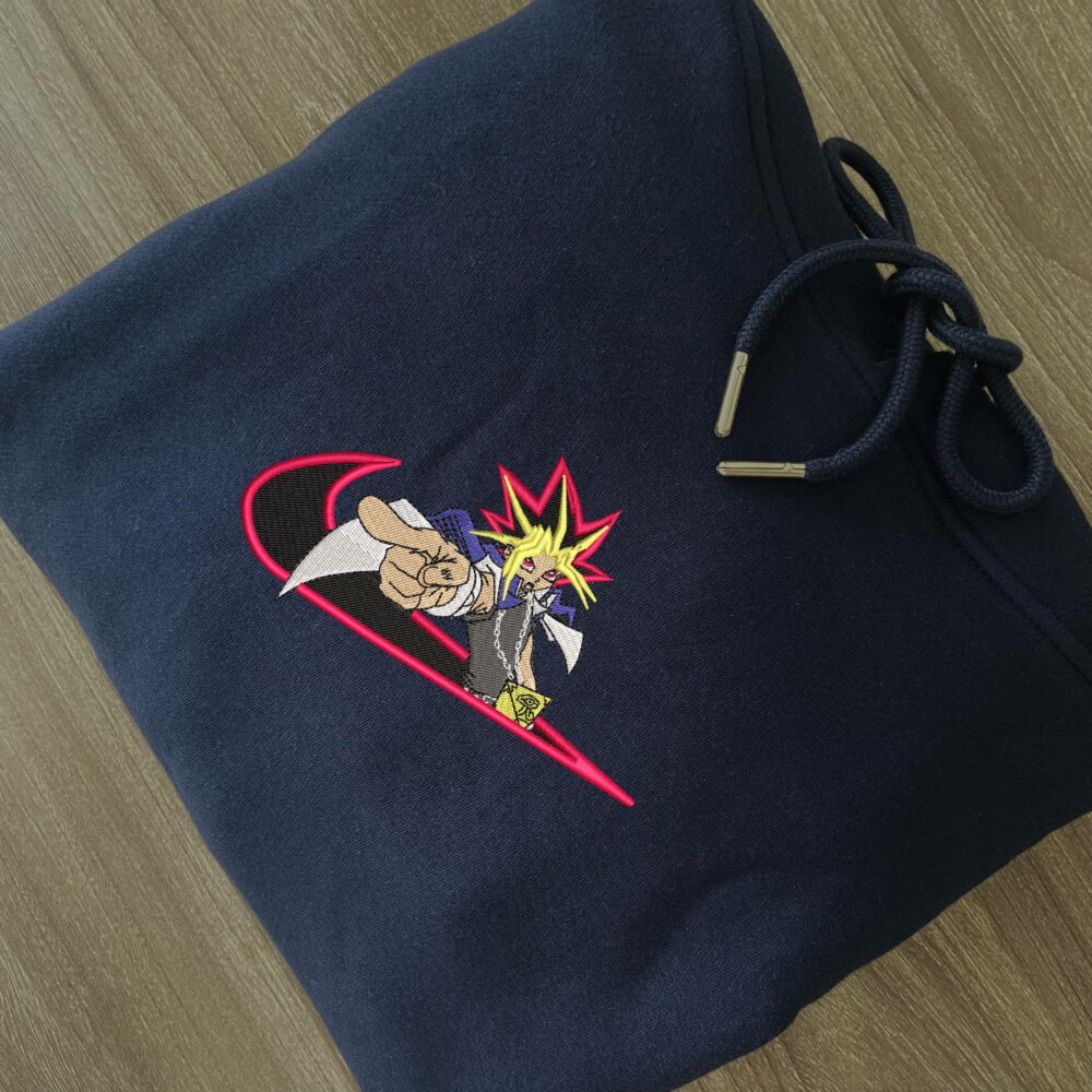 Duel Master Embroidered Hoodie Navy (2)