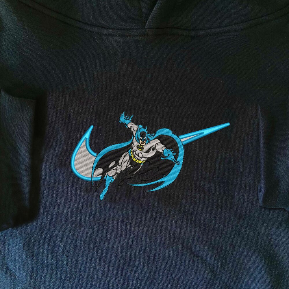 Golden Age Batman Embroidered Hoodie Navy (1)