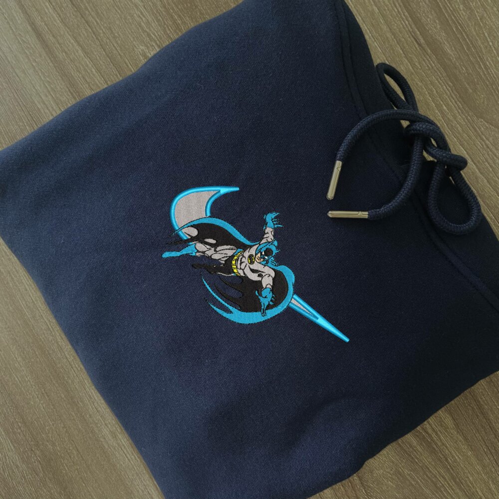 Golden Age Batman Embroidered Hoodie Navy (2)