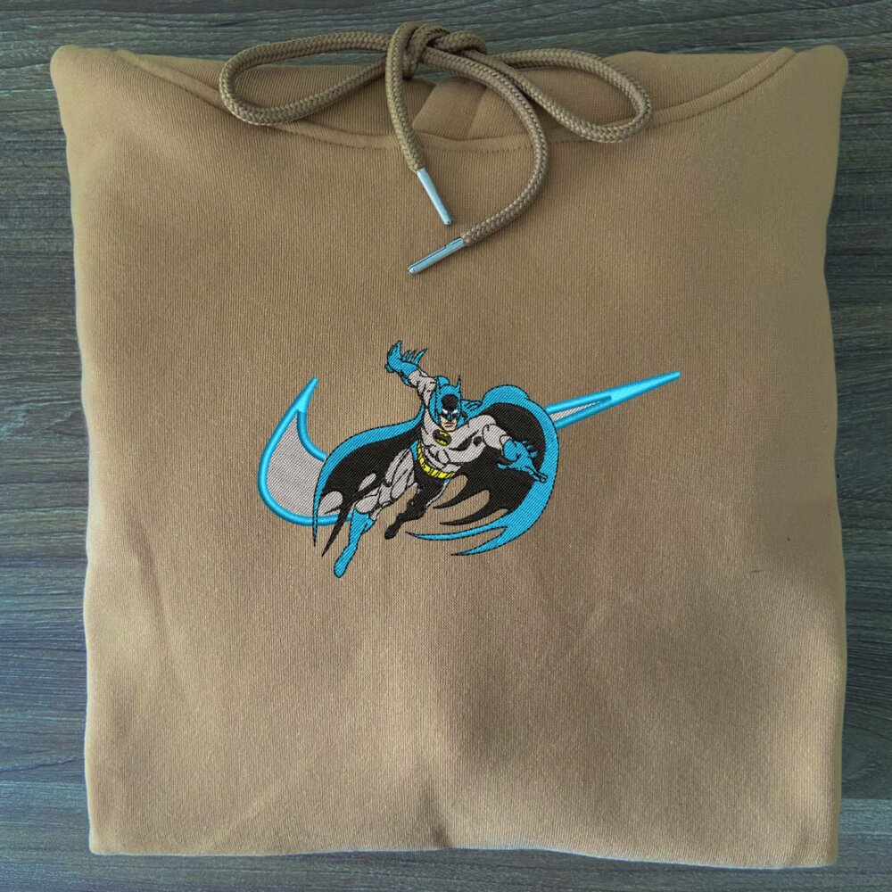 Golden Age Batman Embroidered Hoodie Sand (3)