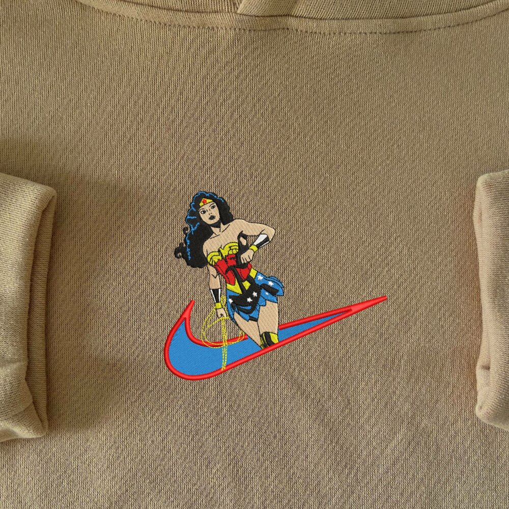 Golden Age Wonder Woman Embroidered Hoodie sand (1)