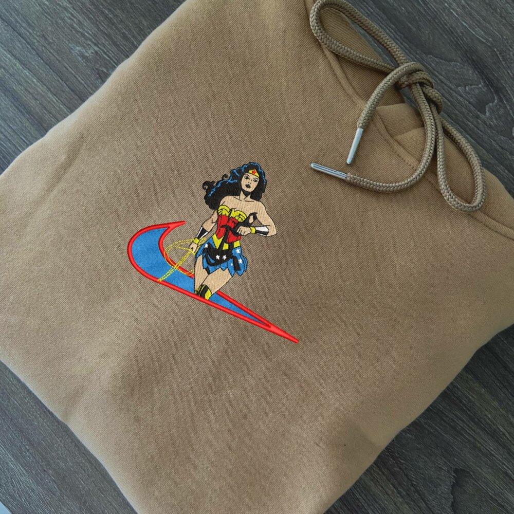 Golden Age Wonder Woman Embroidered Hoodie sand (2)