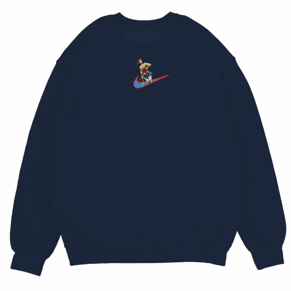 Golden Age Wonder Woman Embroidered Sweatshirt Navy