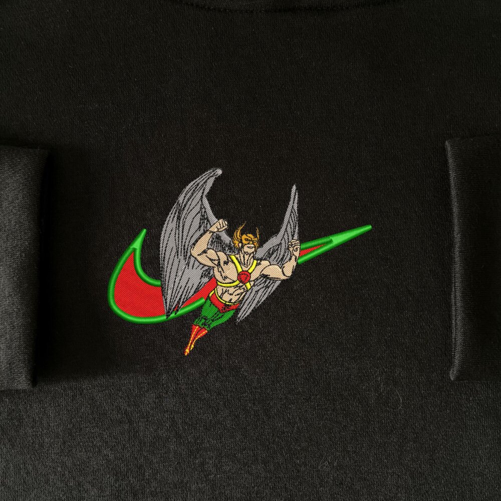 Hawkman Embroidered Hoodie Black (4)