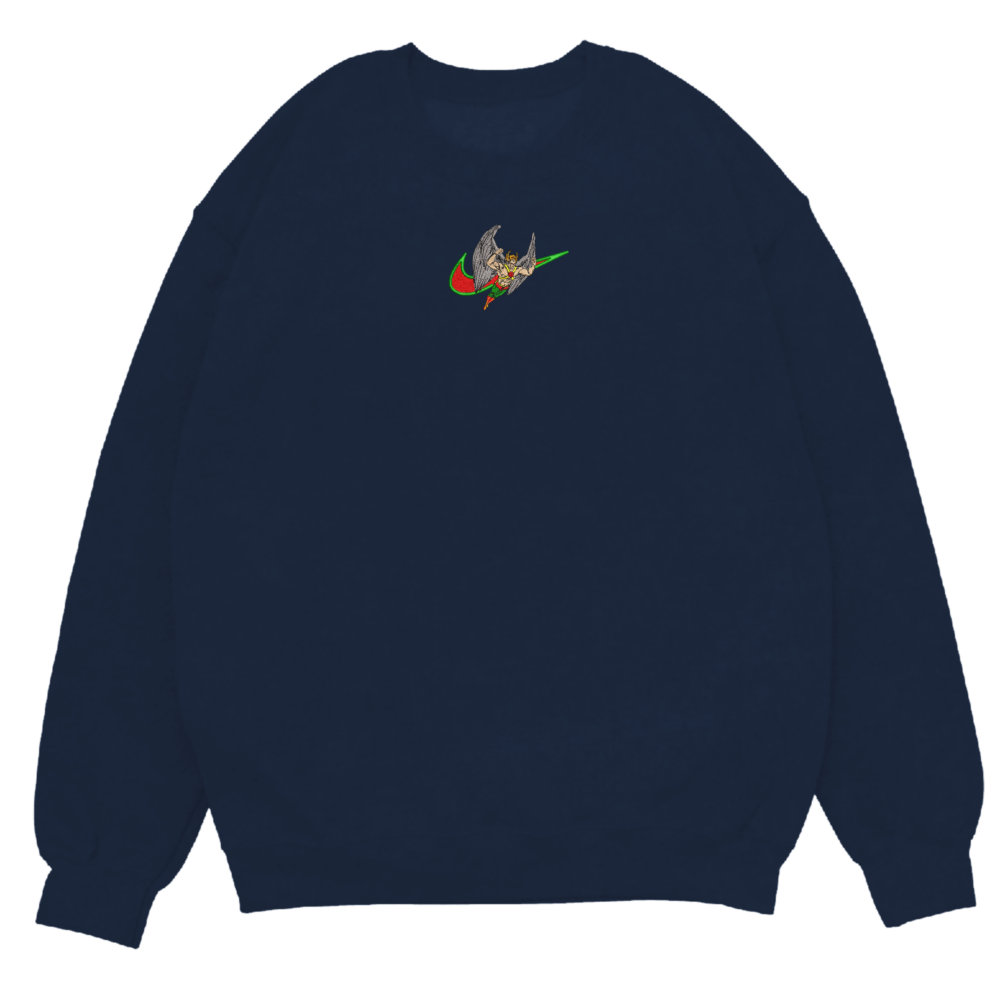Hawkman Embroidered Hoodie Navy (3)
