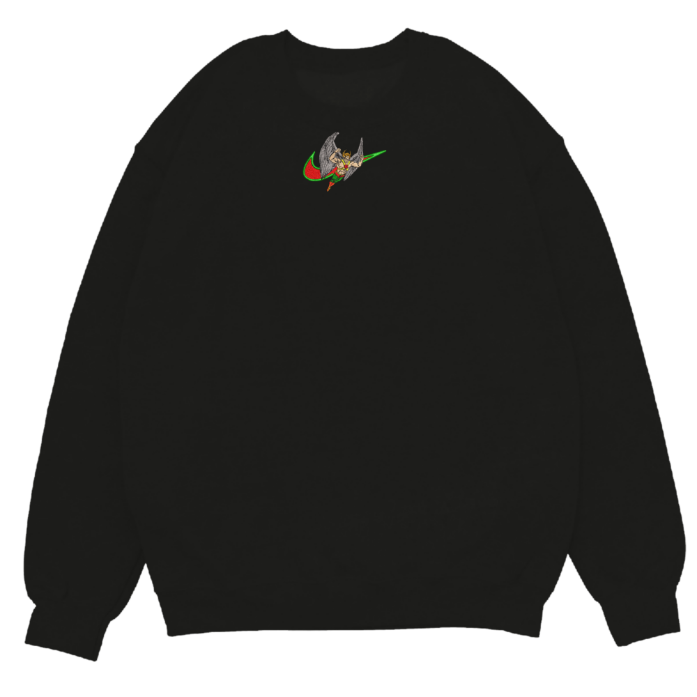 Hawkman Embroidered Sweatshirt Black