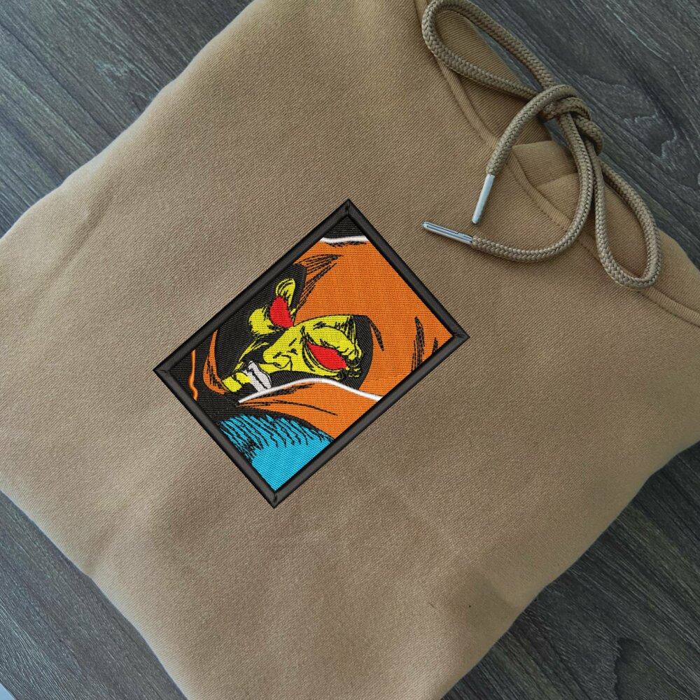 HobGoblin Art Embroidered Hoodie Sand (2)