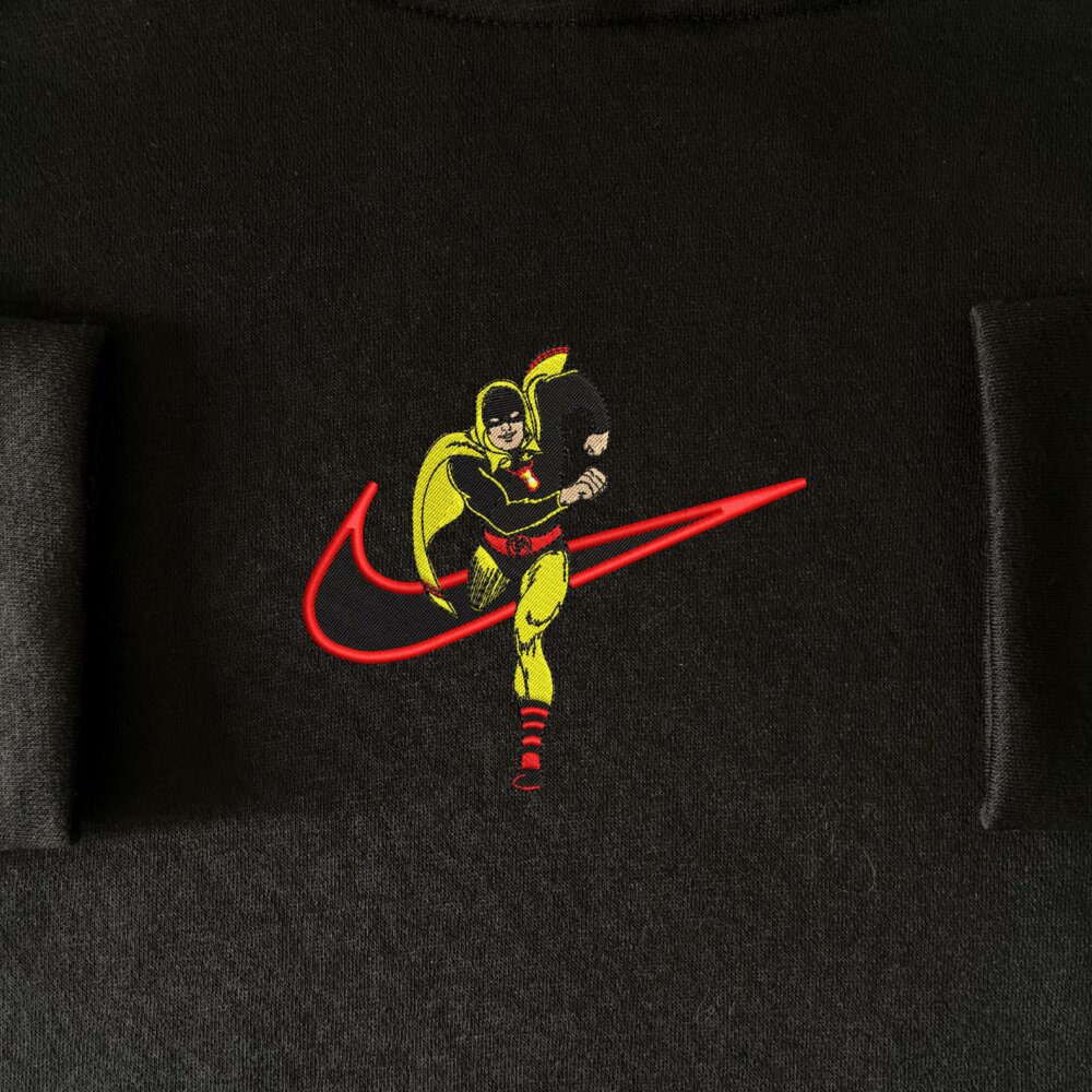 Hourman Embroidered Hoodie Black (1)