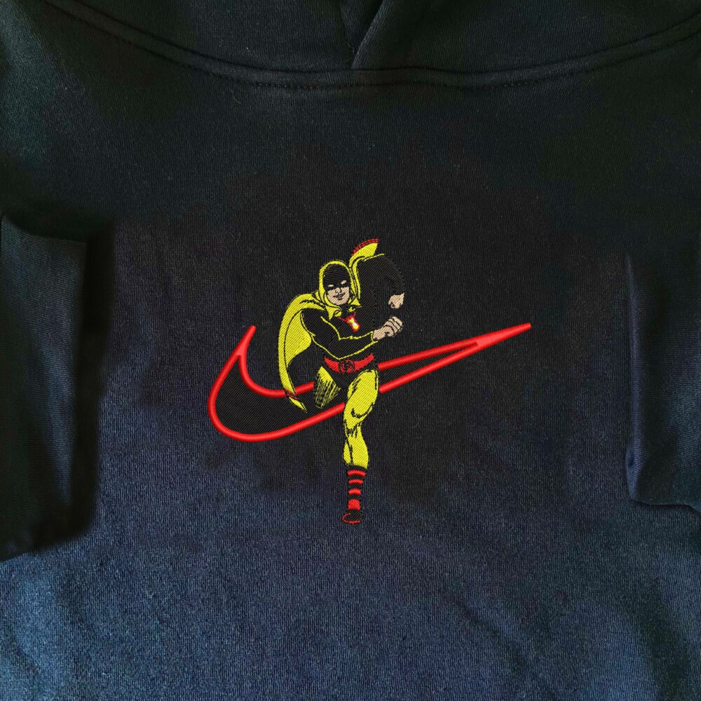 Hourman Embroidered Hoodie Navy (1)
