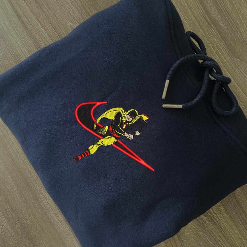 Hourman Embroidered Hoodie Navy (2)