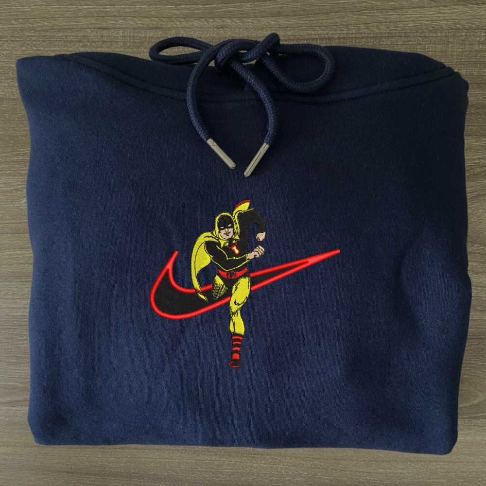 Hourman Embroidered Hoodie Navy (3)