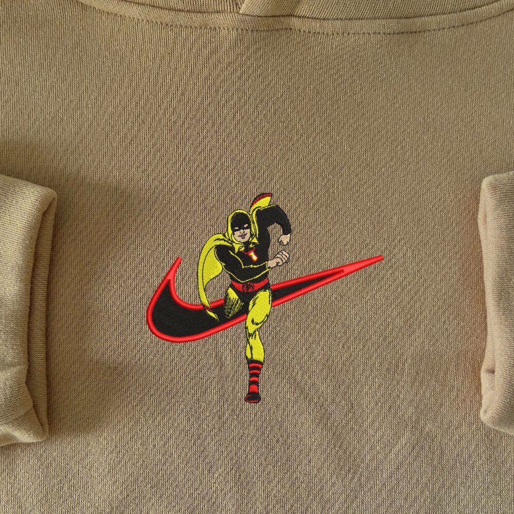 Hourman Embroidered Hoodie Sand (1)