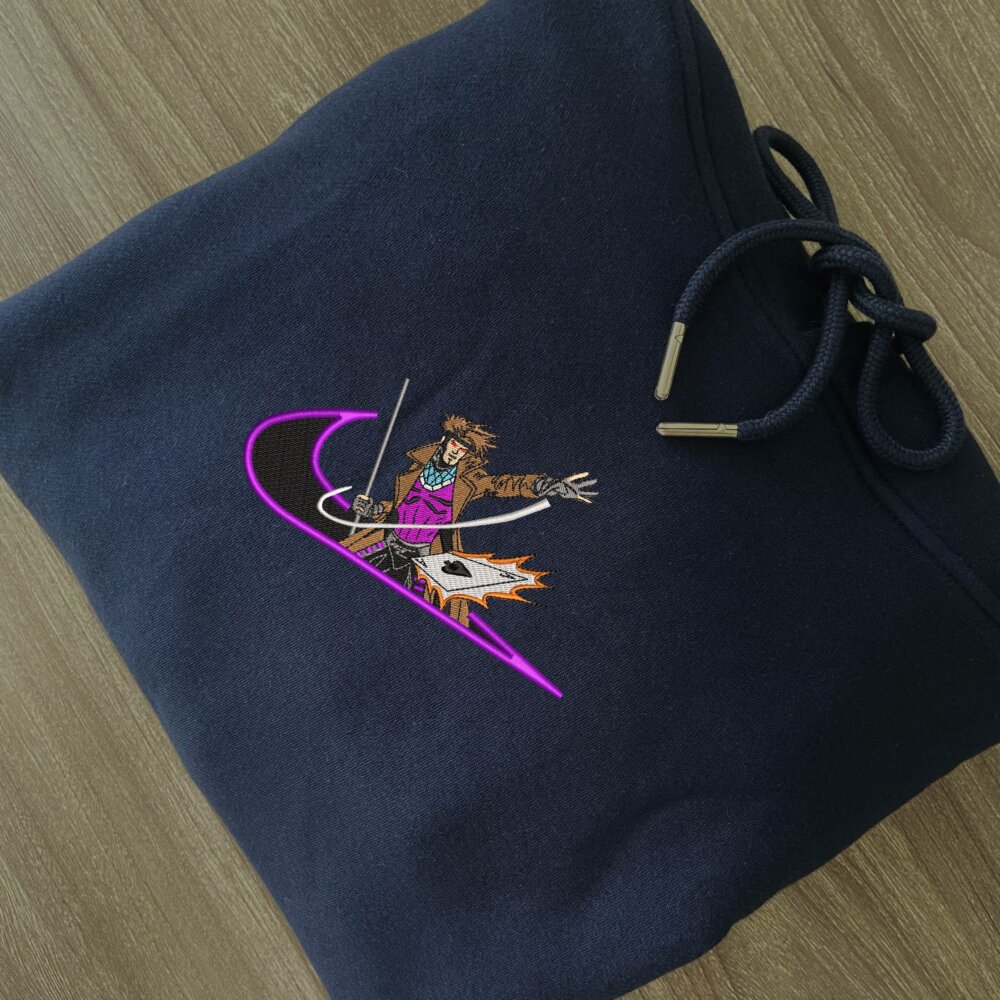 Kinetic Ace Embroidered Hoodie Navy (2)